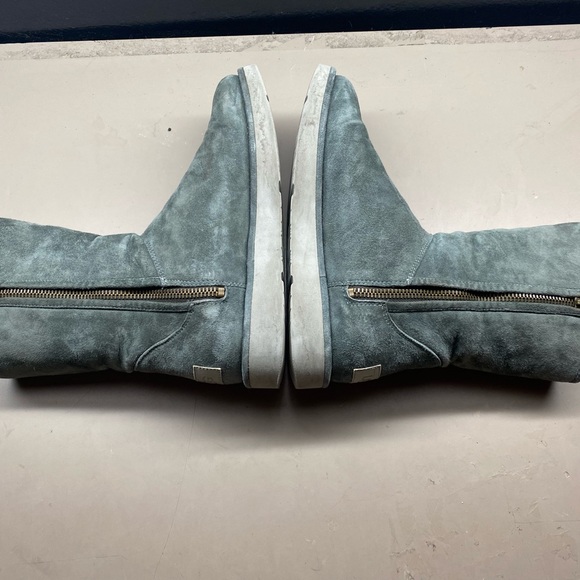 Women’s Ugg Italian Luxe Collection Abree Leather Gray Zip Boots 1009250 Size 6. - Picture 6 of 9